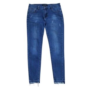 Hawthorne Women's Distressed Step Hem Skinny Ankle Jeans Size‎ 12